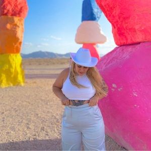 Zara Light Blue Satin Wide Leg Culottes / Pants